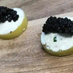 Caviar on potatoes