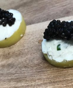 Caviar on potatoes