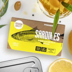 v781422 prozis sardinen in organic extra virgin olive oil with lemon 120 g newin