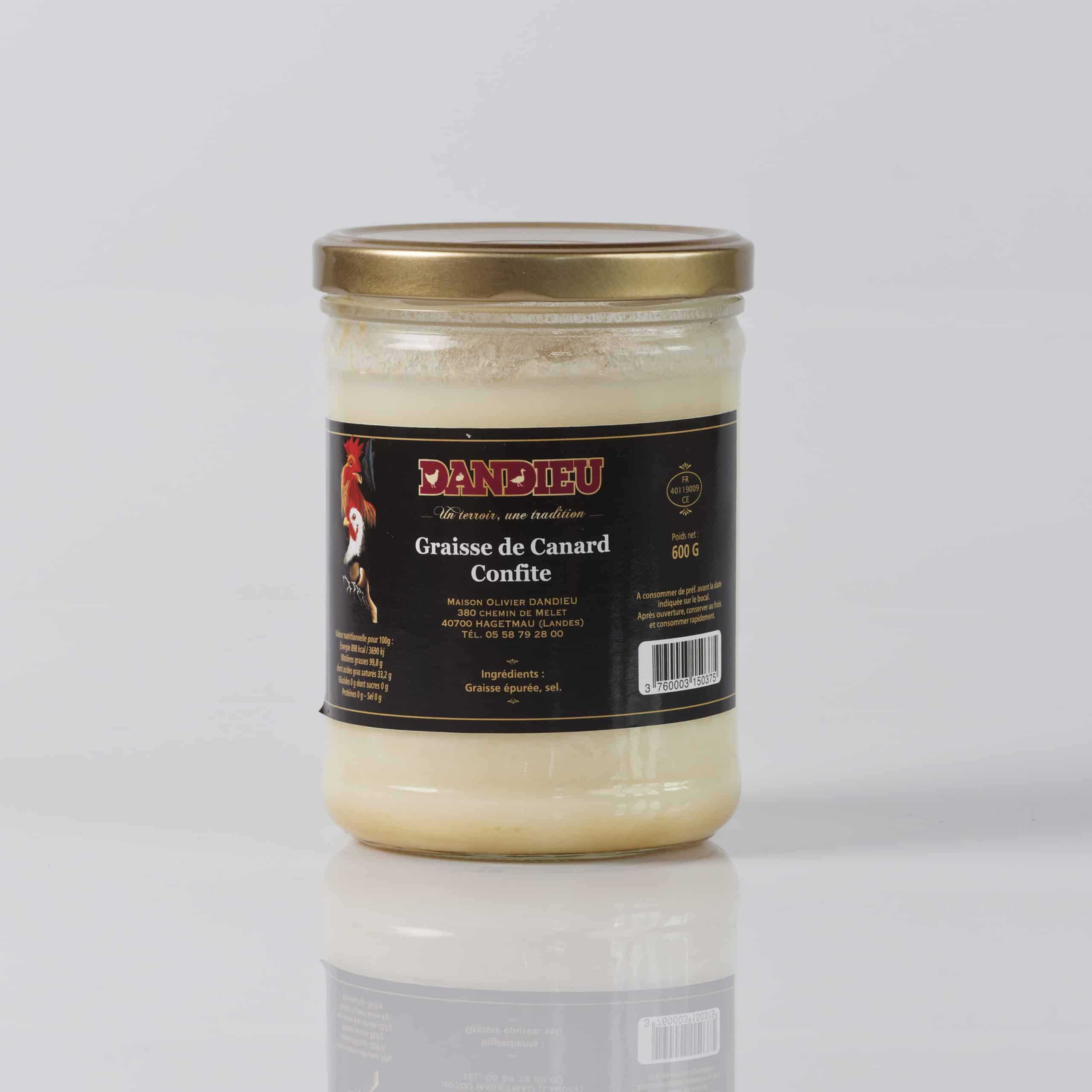 Graisse de canard - Bocal 600 g - Le Canard Gourmand