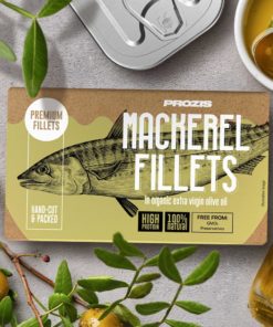 v781291 prozis mackerel fillets in organic extra virgin olive oil 120 g newin